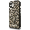 Etui Karl Lagerfeld IML Leopard Pattern MagSafe do iPhone 16 brązowy