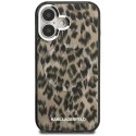 Etui Karl Lagerfeld IML Leopard Pattern MagSafe do iPhone 16 brązowy