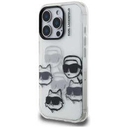 Etui Karl Lagerfeld IML Multi K&C Head Pattern do iPhone 16 Pro Max przezroczysty
