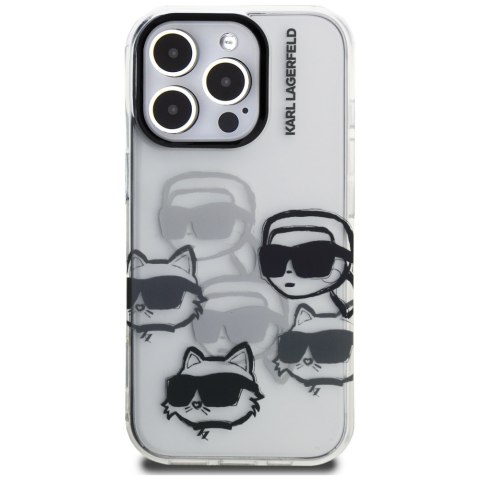 Etui Karl Lagerfeld IML Multi K&C Head Pattern do iPhone 16 Pro Max przezroczysty