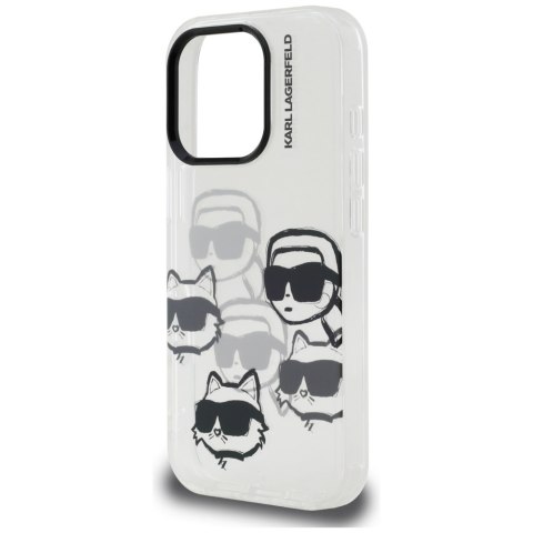 Etui Karl Lagerfeld IML Multi K&C Head Pattern do iPhone 16 Pro Max przezroczysty