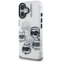 Etui Karl Lagerfeld IML Multi K&C Head Pattern do iPhone 16 przezroczysty