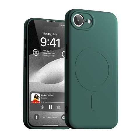 Etui Mercury Semi-Silicone MagSafe do iPhone 16e / 17e zielony