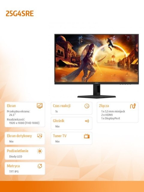 Monitor 25G4SRE 24.5 cala Fast IPS 300Hz HDMIx2 DP