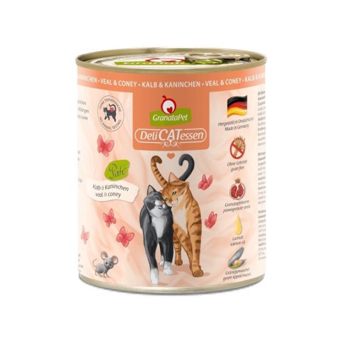 GranataPet DeliCatessen cielęcina i królik karma mokra dla kota 800g