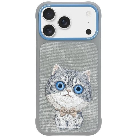 Etui Nimmy Big Eyed Pet 2.0 Cat do iPhone 17 Pro Max szary