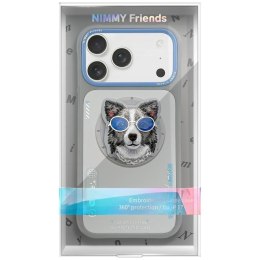 Etui Nimmy Glasses Cool Dog MagSafe do iPhone 17 Pro szary