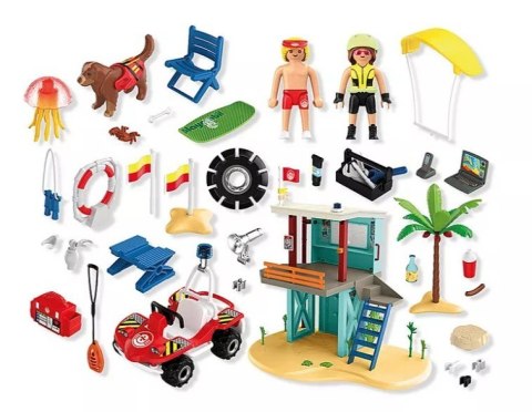 Zestaw z figurkami My Life 71903 Wieża ratownicza i plażowy samochód buggy