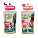 ANIMAL ISLAND Everyday pasztet, saszetka pies 8 szt; 150g x 4 szt dziczyzna, 150g x 4 szt jagnięcina