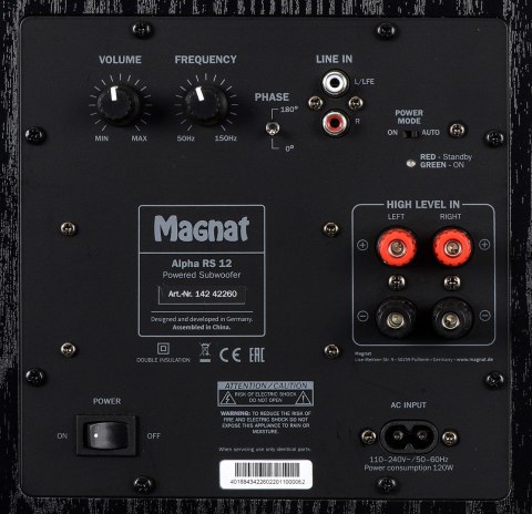 Subwoofer aktywny Magnat Alpha RS 12 czarny