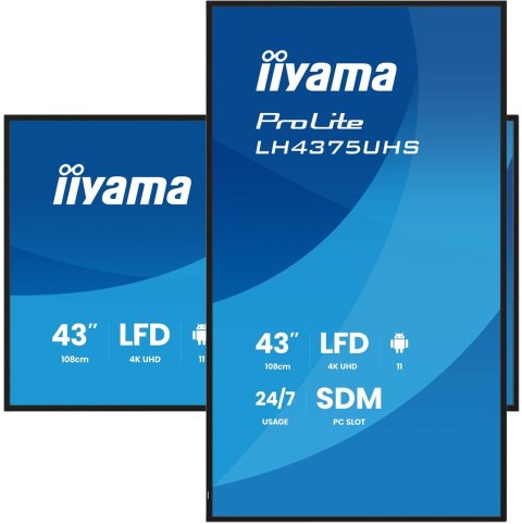 Monitor IIYAMA 108cm (42,5") LH4375UHS-B2AG 16:9 2xHDMI+3xDP+2xUSB