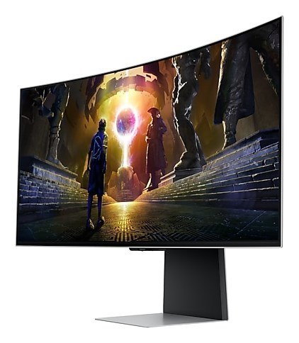 Samsung LS34DG850SUXDU monitor komputerowy 86,4 cm (34") 3440 x 1440 px OLED Srebrny
