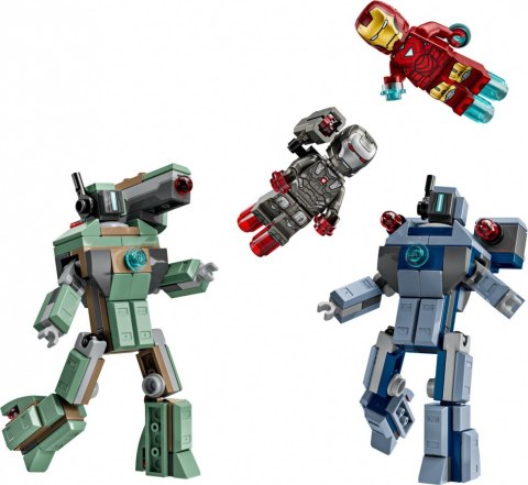 Klocki Super Heroes 76320 Iron Man i War Machine kontra drony Hammera