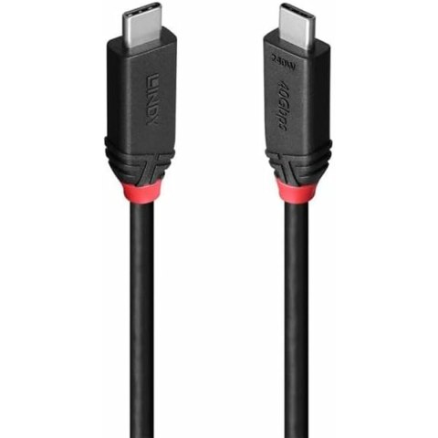 Kabel USB-C na USB-C LINDY 37001 Czarny 1 m