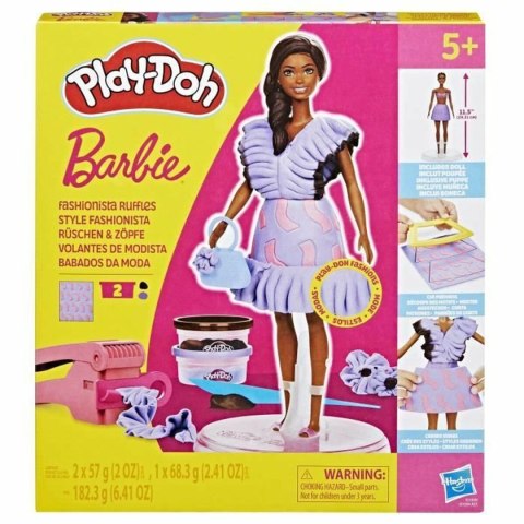 Zabawa z Plasteliną Play-Doh Barbie Fashionista Ruffles Wielokolorowy 730 g