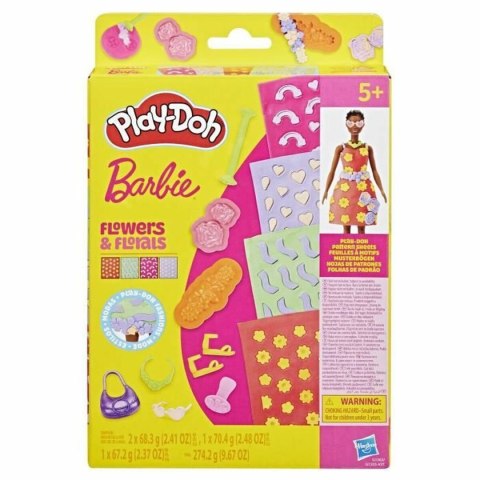 Zabawa z Plasteliną Play-Doh Barbie FLowers & Florals Wielokolorowy