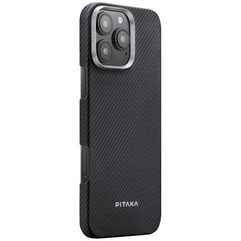 Etui PITAKA Ultra-Slim MagSafe do iPhone 16 Pro czarno szary