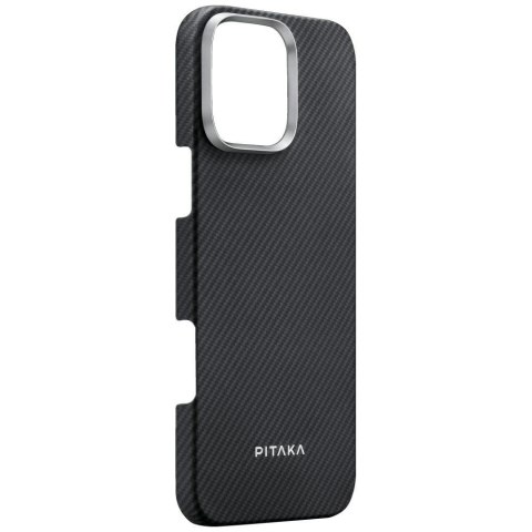 Etui PITAKA Ultra-Slim MagSafe do iPhone 16 Pro czarno szary