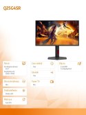 Monitor Q25G4SR 24.5 cala Fast IPS 300Hz HDMIx2 DP Pivot Głośniki