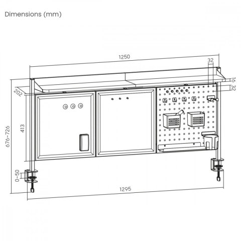 Przegroda biurkowa, ER-300B