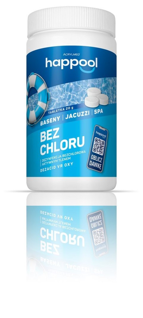 Acrylmed 1kg Dezacid VR OXY Tabletki tlenowe do dezynfekcji wody basenowej