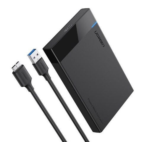 Ugreen Obudowa na dysk SATA 2,5'' HDD SSD+kabel 0,5m (czarny)