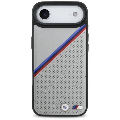 Etui BMW M Tricolor Metal Logo MagSafe do iPhone Air szary