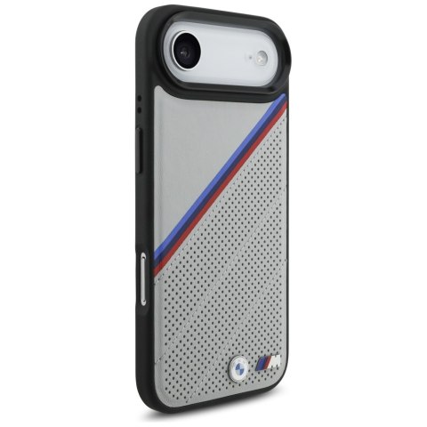 Etui BMW M Tricolor Metal Logo MagSafe do iPhone Air szary