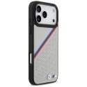 Etui BMW M Tricolor Metal Logo MagSafe do iPhone 17 Pro Max / 18 Pro Max szary
