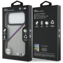 Etui BMW M Tricolor Metal Logo MagSafe do iPhone 17 Pro Max / 18 Pro Max szary