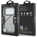 Etui BMW M Tricolor Metal Logo MagSafe do iPhone 17 Pro szary