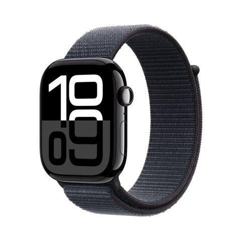 Zegarek APPLE WATCH SERIES 10 46MM Jet Black Aluminium Case z Ink Sport Loop GPS MWWR3QC/A