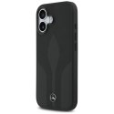 Etui Mercedes Leather The Move MagSafe do iPhone 17 czarny