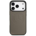Etui Mercedes Leather Vintage Logo MagSafe do iPhone 17 Pro taupe