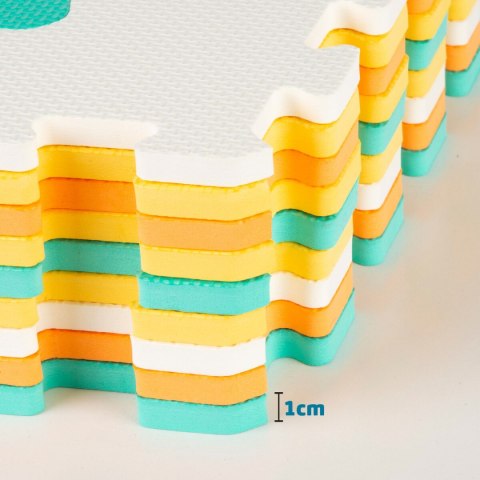 Dywan Puzzle Colorbaby Wielokolorowy Plastikowy EVA 90 x 90 cm Pojazdy 9 Części (4 Sztuk)