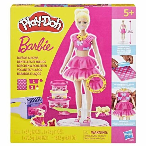 Kreatywna Zabawa z Plasteliną Play-Doh Barbie Ruffles & Bows