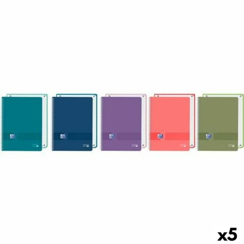 Księga Pierścieni Oxford EUROPEANBOOK 1 LIVE&GO Wielokolorowy A4 80 Kartki (5 Sztuk)