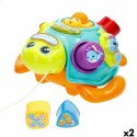 Zabawka do ciągnięcia Winfun 23 x 12 x 23 cm Żółw Wielokolorowy (2 Sztuk)