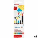 Zestaw markerów Edding New Glitter Wielokolorowy 5 Części (6 Sztuk)