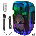 Głośnik z Mikrofonem Karaoke Bontempi Plastikowy 25 x 39 x 21 cm (2 Sztuk)