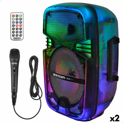 Głośnik z Mikrofonem Karaoke Bontempi Plastikowy 25 x 39 x 21 cm (2 Sztuk)