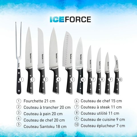 Nóż kuchenny Tefal K23203 Czarny 7" Stal nierdzewna Plastikowy 15 cm