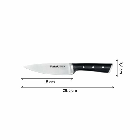 Nóż kuchenny Tefal K23203 Czarny 7" Stal nierdzewna Plastikowy 15 cm