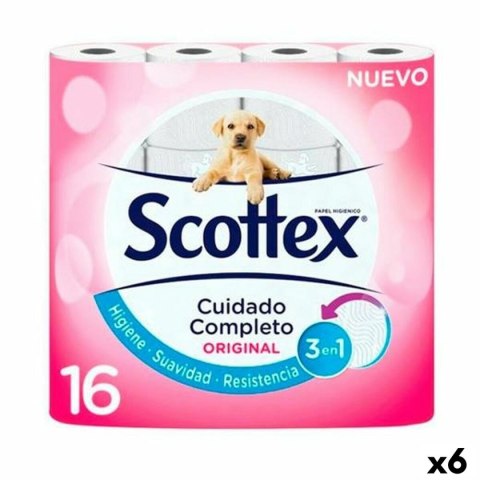 Papier Toaletowy Scottex Original Biały 16 Części (6 Sztuk)