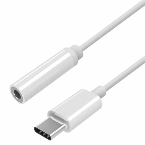 Adapter USB-C na Jack 3.5 mm Aisens A109-0384 Biały 15 cm