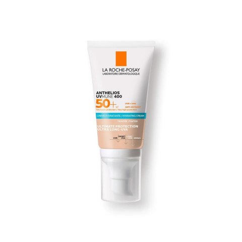 Ochrona przeciwsłoneczna z kolorem La Roche Posay Anthelios Uvmune 50 ml Biały Spf 50 Krem Nawilżający krem koloryzujący