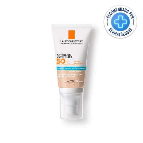 Ochrona przeciwsłoneczna z kolorem La Roche Posay Anthelios Uvmune 50 ml Biały Spf 50 Krem Nawilżający krem koloryzujący