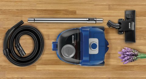 Odkurzacz Gorenje VCEA01GACBUCY bezworkowy, moc 800 W, pojemność kurzu 2.2 L, kolor niebieski