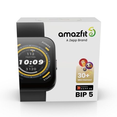 Zegarek Amazfit Bip 5 4,85 cm LCD 38 mm Cyfrowy 320 x 380 px Ekran dotykowy Czarny GPS