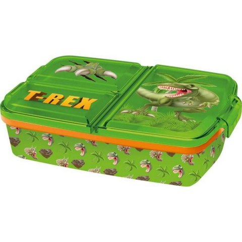 Pudełko na lunch z komorą na sztućce Stor Dinosaur (6,7 x 16,5 x 19,5 cm)